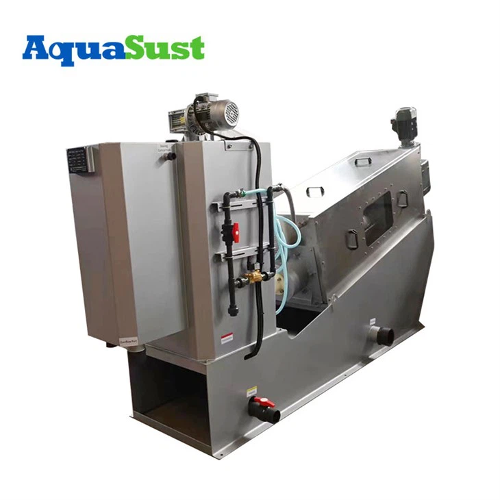 sludge dewatering screw press
